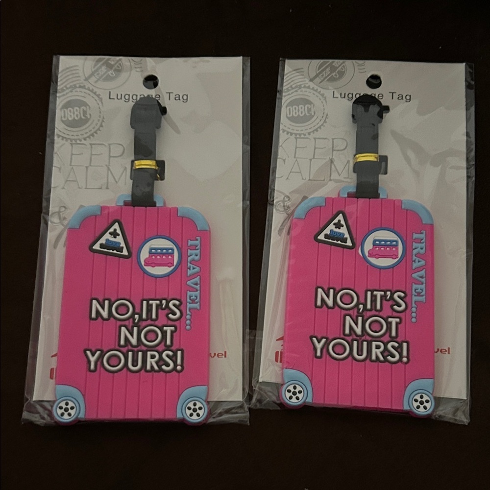 Pink Travel Luggage Tag